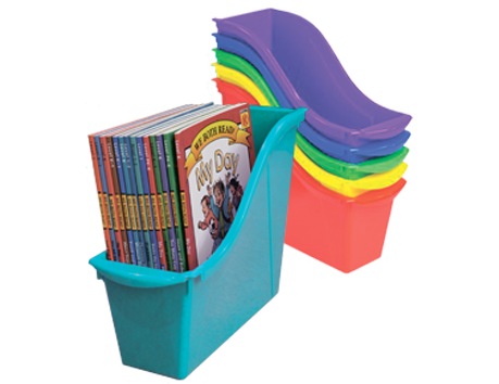 Solid Color Book Bins - 6 Pc.